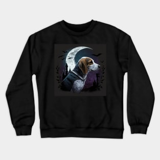 Beagle And The Moon Crewneck Sweatshirt